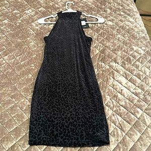 Feline Babe Velvet Leopard Mini Dress